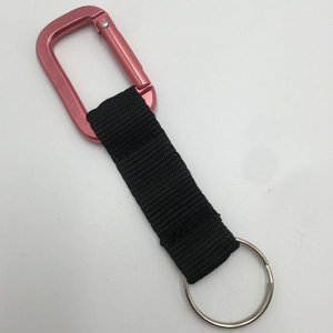 Porte-clés en aluminium carré personnalisé, <span class=keywords><strong>mousqueton</strong></span> rectangulaire <span class=keywords><strong>avec</strong></span> <span class=keywords><strong>sangle</strong></span> - Product Image 6