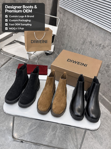 Bottes de neige Chelsea en daim de luxe pour femmes, bottes à plateforme de haute qualité, chaussures, bottes, tenis, neuves - Product Image 1