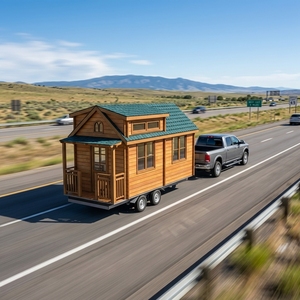 Maison mobile en bois préfabriquée à prix d'usine, installation rapide, avec roues, fabriquée en Chine - Product Image 2