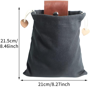 Sac de ceinture pliable en toile Mydays pour la cueillette de fruits et légumes en extérieur, avec sangle en cuir - Product Image 3