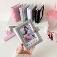 Einfarbiges, sternförmiges, perforiertes 3-Zoll-Fotoalbum für Mädchen (geeignet zum Bedrucken) zur Aufbewahrung