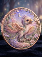 Pièce de monnaie en cuivre pur 999 de 1 oz, série UV colorée avec relief animalier, édition de collection, pièces de monnaie en cuivre en relief 3D