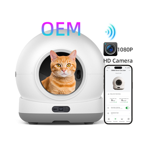 <span class=keywords><strong>Toilette</strong></span> pour chat intelligente à nettoyage automatique rapide, grande capacité, avec contrôle à distance par application et caméra - Product Image 1