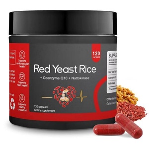 Cápsulas de Arroz de Levadura Roja con Coenzima Q10 y Nattokinasa, 120 Unidades, Suplemento Dietético para la Salud del Corazón y Vascular - Product Image 3