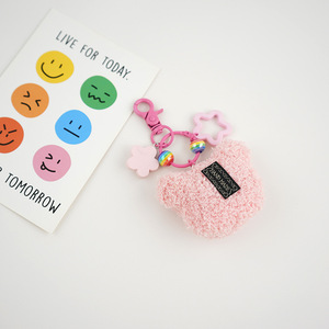 Kawaii pink Teddy Bears Plush Toy <b>Keychain</b> Stuffed Animal Peluches Toys Keyring Fashion Design Bag Soft Fluffy Cotton Portable - Product Image 3
