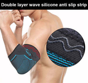 Manchons de compression respirants en nylon pour moto, avec stabilisateur de coude élastique et protecteur pour la conduite et la course à pied - Product Image 4