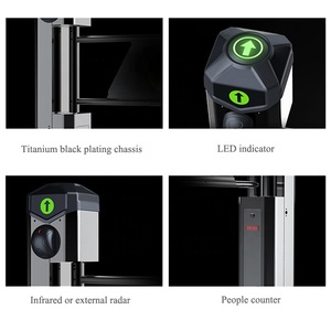 ประตูบานเลื่อนเครื่องจักรกลอัตโนมัติแบบไร้แปรงถ่านสำหรับทางเข้าเพื่อความปลอดภัยสำหรับซูเปอร์มาร์เก็ตแบบ DC24V - Product Image 5