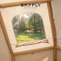Tente de camping kaki en tissu Oxford pour la randonnée et les voyages en plein air, personnalisable, vente en gros OEM