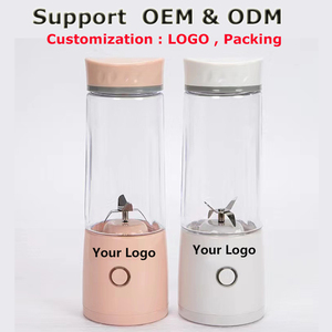 Custom Logo 400ml Portable Juicer Cup 60W Mini USB Rechargeable 6-Blade Machine for Home <b>Car</b> Use Fruit Tool Battery Christmasgif - Product Image 3