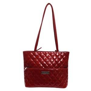 Sac à main pour femme à la mode en argent avec motif de diamant et poche zippée - Product Image 3