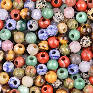 Modello LIM 305 colore misto 14mm di cristallo agata giada sciolti perle rotonde natura fai <span class=keywords><strong>da</strong></span> te accessori gioielli con 5mm grande cerchio foro - Product Image 4