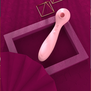 Masajeador de estimulación dual con función de succión USB recargable cuerpo seguro diseño de silicona vibromasseur de alta calidad - Product Image 4