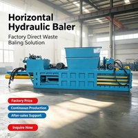 Presse à balles horizontale continue pour le recyclage du carton et du papier usagé à vendre