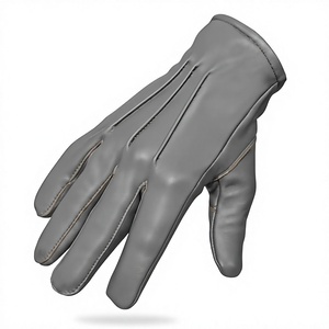 <b>Womens</b> Sheep <b>Leather</b> <b>Gloves</b> Full Finger Coverage Unlined Thermal Design Touchscreen Breathable Outdoor Casual Party - Product Image 2