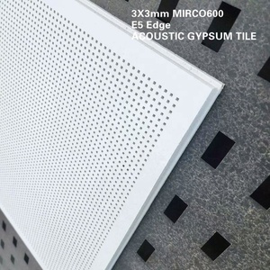 Plaques <span class=keywords><strong>de</strong></span> plafond en plâtre perforées carrées <span class=keywords><strong>de</strong></span> 12 mm, panneaux acoustiques en plâtre, grille en T, 600x600 mm, panneau <span class=keywords><strong>de</strong></span> plafond en PVC - Product Image 5