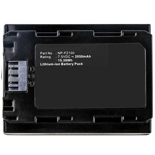 Battery for Sony A7 Mark 3 A7R Mark 3 Alpha A7 III Alpha A7R III Alpha A9 ILCE-7M3 ILCE-7M3K ILCE-7RM3 NP-FZ100 7.5V/mA