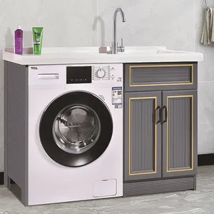 Gabinetto moderno della lavatrice del lavandino di lavanderia indipendente impermeabile del bagno del gabinetto di lavanderia