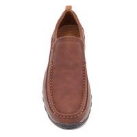 Sepatu Kasual Pria Model Moccasin Creepers, Bagian Atas PU, Lapisan Kain, Sol Kulit Asli, Promo Hot Sale