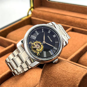 Orologio Meccanico Automatico con Grande <span class=keywords><strong>Volano</strong></span> per Uomo, Business, Scheletrato, Luminoso, Impermeabile, Cinturino in Acciaio Solido, Vendita all'Ingrosso - Product Image 4