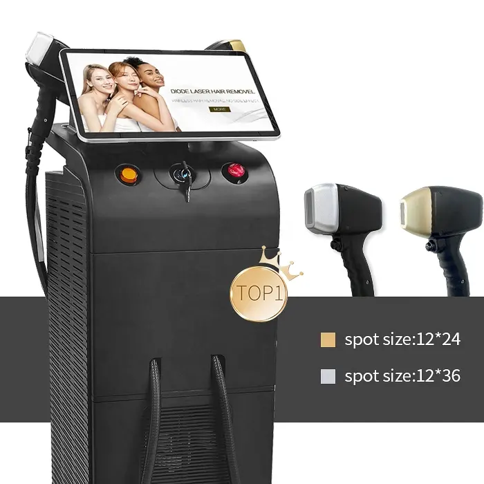 2024 mais novo 3000 W de potência de alça alta com máquina de depilação a laser de diodo facial gratuita 755 + 808 + 1064 3 comprimento de onda para todas as peles