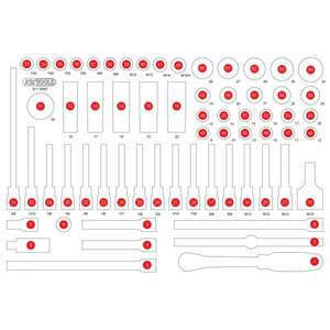 KS เครื่องมือ-811.0064-97โฟมเปล่าแทรกสำหรับ811.0064-EAN 4042146860496กลิ้งการประชุมเชิงปฏิบัติการถาดเปล่า - Product Image 1