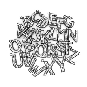 Porte-clés de sac à dos, étiquette avec strass bling, grandes lettres, accessoires de bijoux étincelants, <span class=keywords><strong>lettre</strong></span> suspendue pour chandail, bricolage moderne - Product Image 4