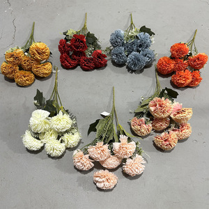 Fleur d'hibiscus artificielle en soie Yixuan, 6 têtes, couleurs mélangées, décoration de mariage, fabrication artisanale par moulage par injection - Product Image 1
