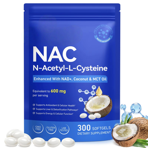 Cápsulas de Gel Suave con N-Acetil L-Cisteína, Aceite MCT de Coco y Nad+ para la Salud Celular y Antioxidante en Adultos - Product Image 1