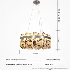 Nuovo <span class=keywords><strong>Lampadario</strong></span> Circolare di Lusso Francese con LED, Marmo Bianco ad Alta Luminosità per Illuminazione Sala da Pranzo - Product Image 6