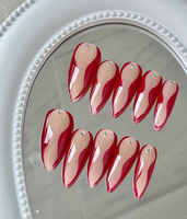 10 pièces de faux ongles ballerine en PMMA, couleurs naturelles, peints à la main, de luxe, personnalisés, faits à la main, les plus vendus, vente en gros