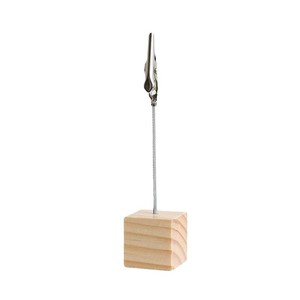 Portatarjetas de madera maciza de 11,5x2,5 cm con clip de metal para fotos, notas, tarjetas de visita, adorno decorativo, estilo lindo - Product Image 5