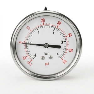 Manomètre en acier inoxydable 1/4 po à raccordement arrière pour l'azote, l'hélium, l'ammoniac, l'argon, l'oxygène - pour la surveillance de divers gaz - Product Image 3