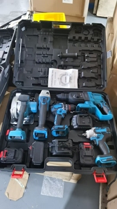 Bộ công cụ điện-Bộ 4 Mảnh để trang trí nhà cửa và sử dụng nhà máy, dụng cụ điện Lithium-ion đa chức năng - Product Image 6