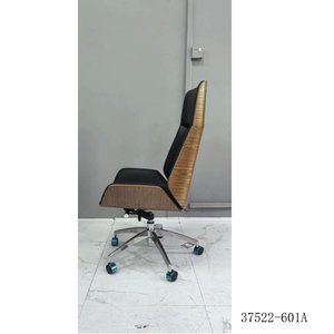 Simple and Comfortable Wooden Office <b>Chair</b> with Adjustable Height and Swivel Wheels 37522-601A - Product Image 2