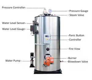 Chaudière à vapeur verticale industrielle à tube d'eau basse pression 100 kg 200 kg 500 kg, petit générateur <span class=keywords><strong>de</strong></span> vapeur à <span class=keywords><strong>gaz</strong></span> 60 CV - <span class=keywords><strong>Prix</strong></span> - Product Image 3