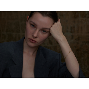 जिनयू 4366 फैशन डिजाइन चमकदार जिरकोनिया फूल ब्रेसलेट pvd 18k सोने की प्लेटेड स्टेनलेस स्टील चेन ब्रेसलेट - Product Image 5