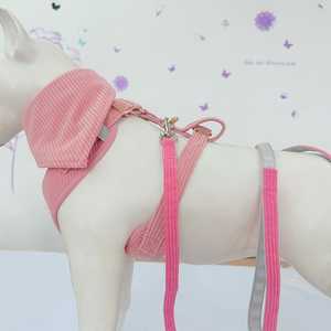 Fashion Luxury <strong>Pink</strong> <strong>Dog</strong> <strong>Harness</strong> Set Breathable <strong>Dog</strong> <strong>Harness</strong> and Leash Set for Small <strong>Dogs</strong> Daily Outdoor Walks - Product Image 6