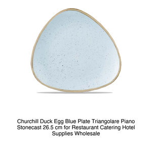 Assiette triangulaire bleu œuf de canard 26,5 cm Churchill Stonecast Sdestr101 - Product Image 2