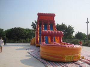 <b>Inflatable</b> PVC Flame Style Outdoor <b>Water</b> <b>Slide</b> for Kids' Commercial Party Rental - Product Image 2