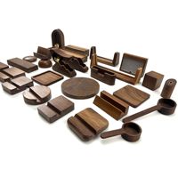 Usinage et tournage CNC sur mesure pour pièces en bois de noyer noir, production en série, technologie d'électroérosion à fil, gravure sur bois