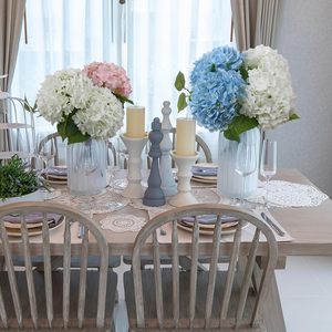 Offre Spéciale – Hortensia Artificiel Effet Naturel, Grande Tête, Vert, en Gros, Hortensia Blanc en Latex, Vente en Gros - Product Image 5