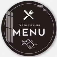 Individuell Bedruckter NFC-Tischständer mit Logo zum Anzeigen des Digitalen Menüs und Google-Bewertungen für Restaurants