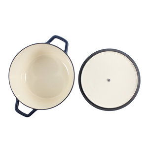 Rôtissoire ronde <span class=keywords><strong>en</strong></span> <span class=keywords><strong>fonte</strong></span> bleu mat Beauty Four hollandais Grande casserole de cuisson <span class=keywords><strong>en</strong></span> émail pour restaurants - Product Image 4