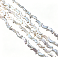 Perle d'eau douce naturelle baroque 10*17mm, forme lune unique, perles blanches en vrac, perles cultivées irrégulières pour bijoux faits main