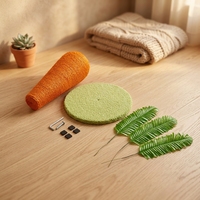 Griffoir pour chat en sisal écologique, personnalisé et mignon en forme de carotte, jouet durable pour chat d'intérieur et protection des meubles