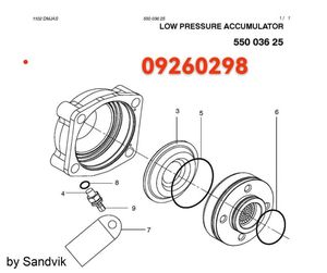Diafragma HNBR SANDVIK Número de Pieza 09260298 para Perforadoras de Roca Hfx5t <span class=keywords><strong>Hl1000</strong></span> - Product Image 5