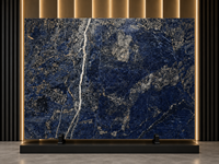 Dalle de granit bleu de luxe polie pour comptoir de cuisine, dessus de meuble de salle de bain, revêtement mural, marche d'escalier, carrelage de sol, rebord de fenêtre