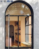 Fenêtre fixe en aluminium à double vitrage pare-balles anti-ouragan Top Bright Hurricane Impact avec persiennes, personnalisable pour la maison