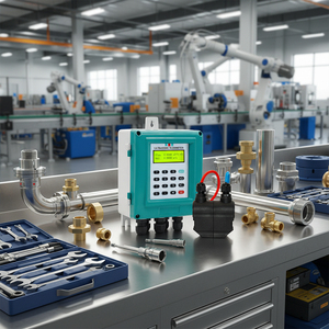 Philemon OEM Clamp-On Handheld Digital LCD Metal Ultrasonic <b>Flow</b> <b>Meter</b> Water/Oil/Liquid DN15-6000mm 4-20mA Output +/-1% Accuracy - Product Image 5
