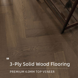 พื้นไม้มะฮอกกานีแท้ลายก้างปลา ดีไซน์ทันสมัย หนา 4 มม. มาตรฐาน ENF เป็นมิตรกับสิ่งแวดล้อม ระบบล็อคสำหรับทำความร้อนใต้พื้น ไม้ธรรมชาติ - Product Image 2